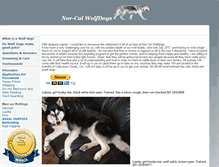 Tablet Screenshot of hybridwolfpup.com